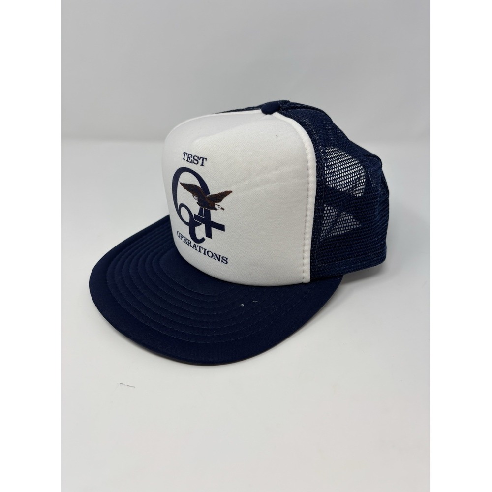 VTG Pratt & Whitney Trucker Hat SnapBack Mesh Back Test Operations Blue